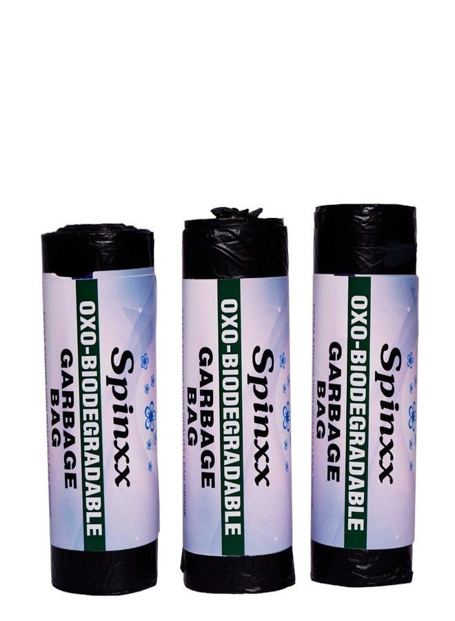 Spinxx Biodegradable Garbage Bags for Dustbin | 90 Pcs | Medium 19 X 21 Inches | Pack of 3 | Black | Dustbin Bags/Trash Bag with Detachable drawstrings - Image 5
